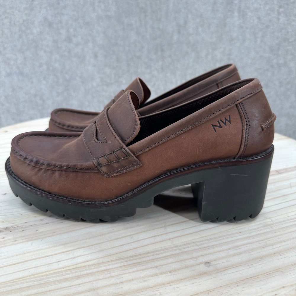 Nine West Mockenzie Bratz 10 M Chunky Platform Penny Loafers Lug Sole Block Y2K - Picture 2 of 14